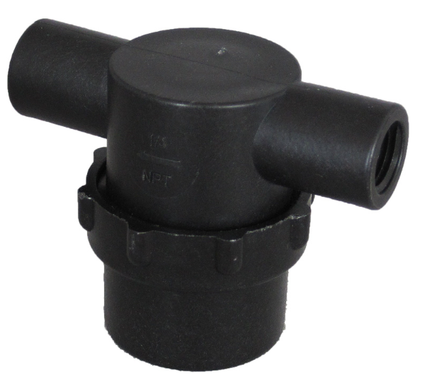 VacMotion - PLS-S14F-PPE-10M - 1/4 LP FNPT strainer - Poly top, Poly bowl, EPDM gasket, and LP SS 165 x 1400 mes