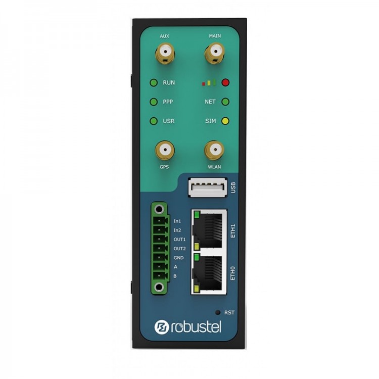 Robustel - PN: B018735 / R3000-4L, 2xSIM, 2xEth, 1xRS232, 1xRS485, 2xDI, 2xDO,  1 x Micro SD, 9~60VDC