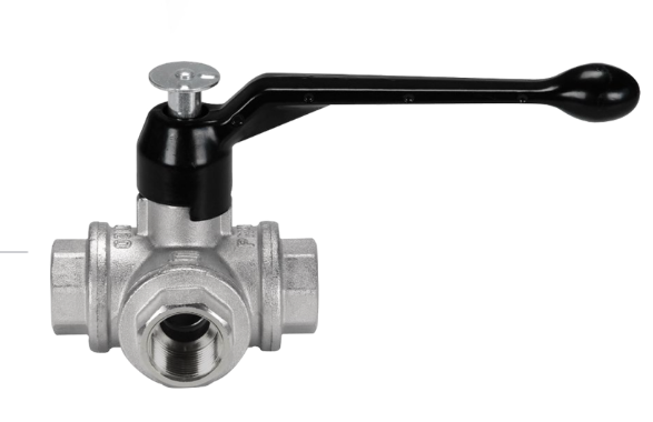 EFFEBI - OT 3-WAY BALL VALVE L F 3/4" TRIFLUX 1100 SEMI-RID PASSAGE PN16 LEVER ALL