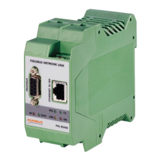 PROFIBUS - FNL-RS485 - Fieldbus Network link (Ethernet / Gateway) auto slave mode - PR100130R00