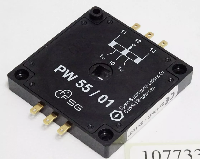 Spohn + Burkhardt - PW 55/01 - Art.-Nr.: 1573S10-007.018 - 2x10kO±5%/100° - POTENTIOMETER