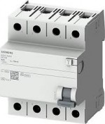 Siemens - 4 X 40A AC 30 mA A TYPE LEAKAGE CURRENT RELAY