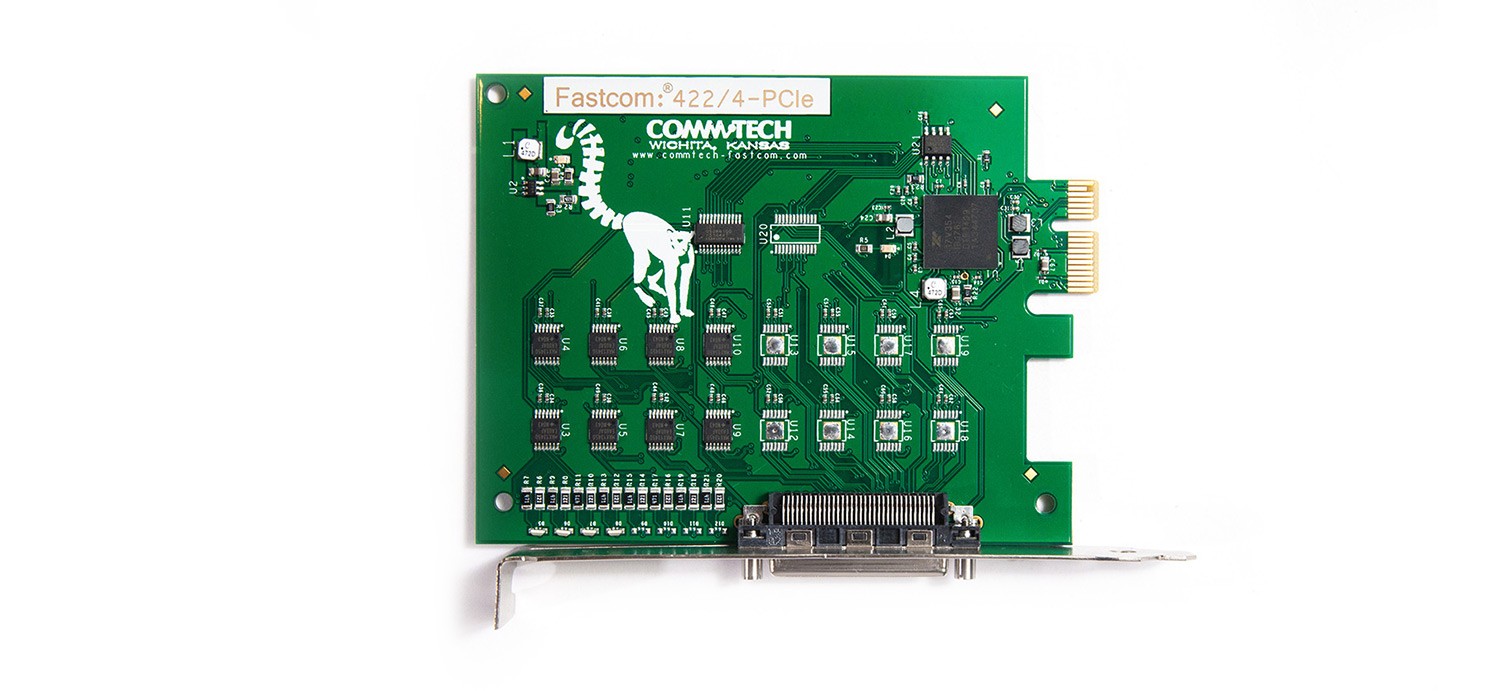 FASTCOM - G422/4-PCIe (P/N: 34022001) w/cable and USB flash drive