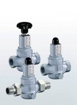 Goetze Armaturen - 430MGFO-15-F/F-15/15 FKM - Cage code: D2797 - NSN: 4820-12-410-8139 - Overflow valve +  0-10 BAR INOX pressure gauge DEV01