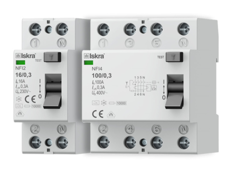 ISKRA - Residual current relay with harmonic filter NFI4K-HI + 63/0,03A