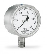 ASHCROFT - PRESSURE GAUGE Model No: 100=T6500=S=L=04=L=10BR=X=GR=MP=SG=NH=C3=C4=EN