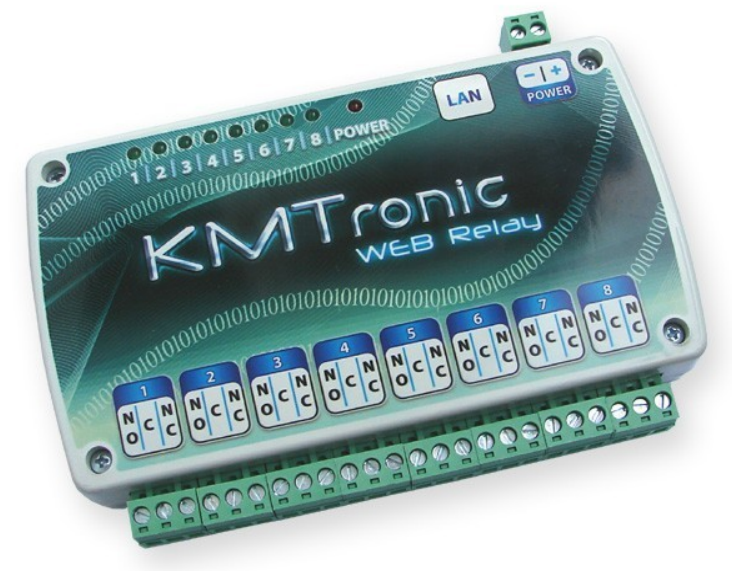 KMtronic - W8CR - WEB LAN Ethernet IP Eight Channels Relay Controller