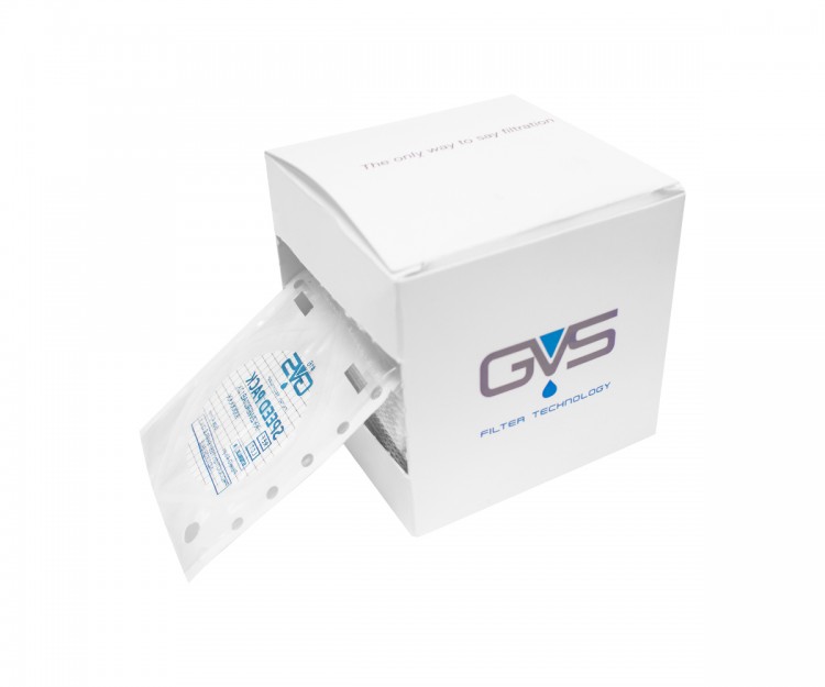 GVS - FP047DMEFCGLFC01 is a filter paper with a diameter of 47mm, a thickness of 1.2 microns, and a width of 0.26mm