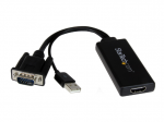 StarTech - Product ID: VGA2HDU - VGA to HDMI Adapter with USB Audio & Power – Portable VGA to HDMI Converter – 1080p