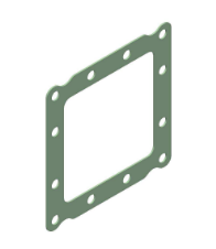 Vogelsang - Item: DFD.005.P - Pump flange seal 136-140 - Material: KLINGER® AF 42 - Material thickness: 2 mm