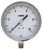 OMET - Bourdon tube pressure gauge, 100 mm diameter, 0-6 bar - Reference: MXG1